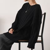 ブラック | ケーブルニット レディース 長袖 | REAL STYLE