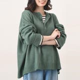 スモーキーグリーン | ニット セーター レディース | REAL STYLE
