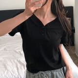 ブラック | カットソー レディース 半袖 | REAL STYLE