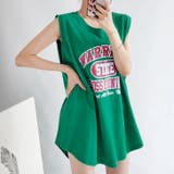 グリーン | カットソー レディース ノースリーブ | REAL STYLE