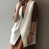 オフホワイト | ジレ レディース ベスト | REAL STYLE