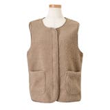 モカベージュ | ボアベスト レディース 秋 | REAL STYLE