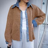 ブラウン | ニットカーディガン デニム 切替 | REAL STYLE