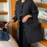 ネイビー | キルティング コート ロング | REAL STYLE