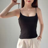ブラック | キャミソール カップ付き 裏起毛 | REAL STYLE