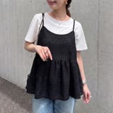 ブラック | キャミソール レース 重ね着 | REAL STYLE