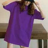パープル | オーバーフィット半袖Tシャツ ビッグTシャツ BIG | REAL STYLE