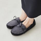 3025ブラックボア甲深SD | レディース モカシン ムートン | welleg