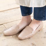 1034グレージュpu | スクエアトゥフラットローファー ローファー カジュアルシューズ | welleg