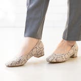 1187パイソンpu | Vカット スクエアトゥ チャンキーヒール | welleg