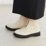 1001アイボリーPU | レースアップブーツ レディース 厚底 | welleg