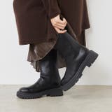 1020ブラックPU | ミドルブーツ レディース 厚底 | welleg