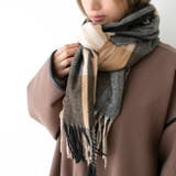 9180ブラウンチェックZK | 大判ストール マフラー ブランケット | welleg