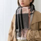 9208ピンクチェックZK | 大判ストール マフラー ブランケット | welleg