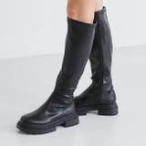 1020ブラックPU | ロングブーツ レディース ヒール5センチ | welleg