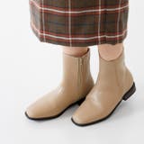 1033ベージュPU | ショートブーツ レディース チャンキーヒール | welleg