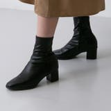 1020ブラックPU | ショートブーツ レディース チャンキーヒール | welleg