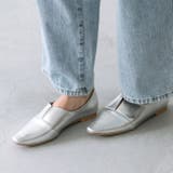 1140シルバーPU | フラットシューズ スリット カジュアルシューズ | welleg