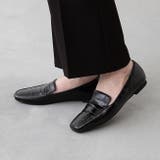 1029ブラッククロコPU | スクエアトゥフラットローファー ローファー カジュアルシューズ | welleg