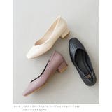 Vカット スクエアトゥ チャンキーヒール | welleg | 詳細画像7 