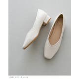 Vカット スクエアトゥ チャンキーヒール | welleg | 詳細画像10 