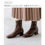 ショートブーツ レディース チャンキーヒール | welleg | 詳細画像6