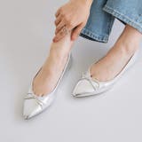 1140シルバーpu | 軽量 ポインテッドトゥ バレエシューズ | welleg
