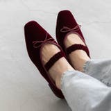 4045ダークレッドベロア | バレエシューズ パンプス フラットシューズ | welleg