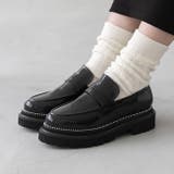 1020ブラックベルトPU | ローファー レディース 厚底 | welleg