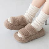 4089モカ | ファーサンダル 厚底 厚底サンダル | welleg