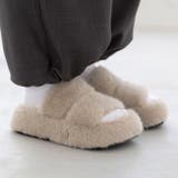 4014アッシュグレー | ファーサンダル 厚底 厚底サンダル | welleg