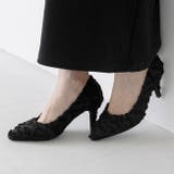 4027ブラックレースジャガード | 軽量 静音 走れるパンプス | welleg