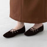 4084ブラウンベロア | パンプス フラットシューズ ぺたんこパンプス | welleg