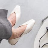 1001アイボリーPU | パンプス ぺたんこ 2way | welleg