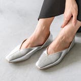 1140シルバーPU | パンプス ぺたんこ 2way | welleg