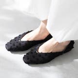 4212ブラックポンポンCL | パンプス ぺたんこ 2way | welleg