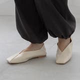 1001アイボリーPU | パンプス ぺたんこ 2way | welleg