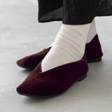 4084ブラウンベロア | パンプス ぺたんこ 2way | welleg