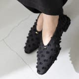 4219ブラックポンポンCL | パンプス バブーシュ スクエアトゥ | welleg