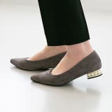3013グレーsd | ヒールコンシャス パールモチーフ ポインテッドトゥ | welleg