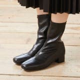 1020ブラックPU | ストレッチミドルブーツ レディース ショートブーツ | welleg