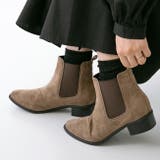 3085グレーブラウンsd | ポインテッドトゥ ローヒール サイドゴア | welleg