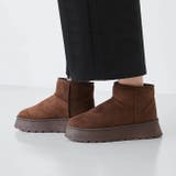 3086ダークブラウンSD | ムートンブーツ 厚底 ボア | welleg