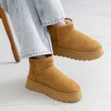 3080キャメルSD | ムートンブーツ 厚底 ボア | welleg