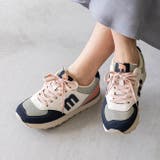 3235ネイビーxピンク | モズ moz スニーカー | welleg