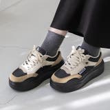 3221ベージュxブラック | モズ moz スニーカー | welleg