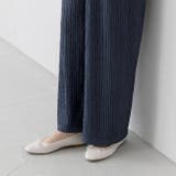9074ネイビー | ワイドパンツ ボトムス レディース | welleg