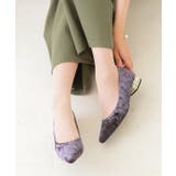 4114グレーパープルcl | ヒールコンシャス パールモチーフ ポインテッドトゥ | welleg