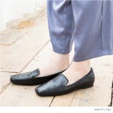 1020ブラックpu | スクエアトゥフラットローファー ローファー カジュアルシューズ | welleg