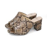 1187パイソンPU | オフィスで履き替え オフィスミュールサンダル 7㎝ヒールver | welleg